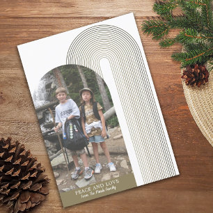 Foto arco moderno - rayas zen doradas Navidad