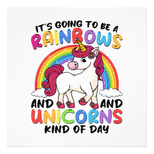 Foto arcoíris divertido unicornio lindo