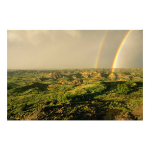 Foto Arcoíris doble sobre Painted Canyon en Theodore