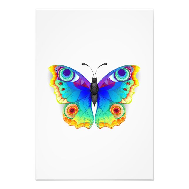 Foto Arcoiris mariposa Peacock Eye (Frente)