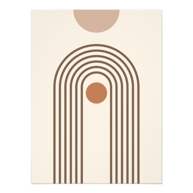 Foto Arcoíris y Sol, Arte Geométrico Abstracto Boho (Frente)
