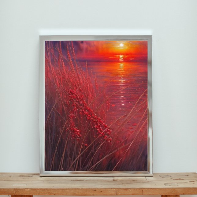 Foto Ardiente atardecer sobre los arbustos de Winterber (Subido por el creador)