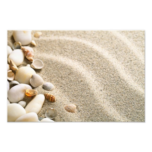 Foto Arena Con Bombas Y Piedras. Composición de playa (Frente)