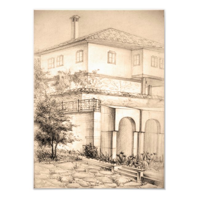 Foto Arquitectura Casa tradicional Dibujo arte (Frente)