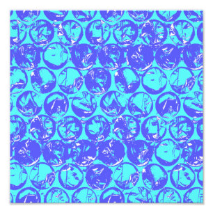 Foto Arreglo de burbujas de arte pop azul
