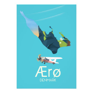 Foto Arrø, cartel de viaje del Mapa de Dinamarca