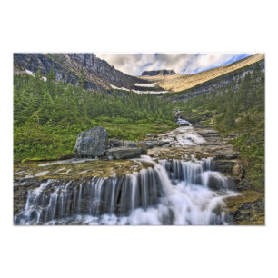 Foto arroyo en cascada, Parque Nacional Glacier,
