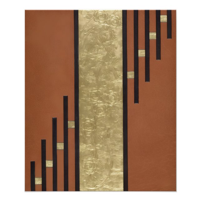 Foto Art Deco En Oro Y Tan (Frente)