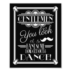 Foto Art deco, señalización del baño de Gentlemen, sign