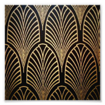 Art Nouveau, art deco, patrón de ventilador, bronc