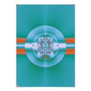 Foto Arte abstracto acuático coral retro futurista