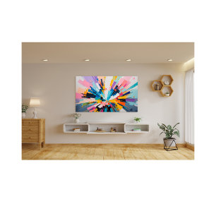 Foto Arte abstracto colorido de explosión geométrica vi