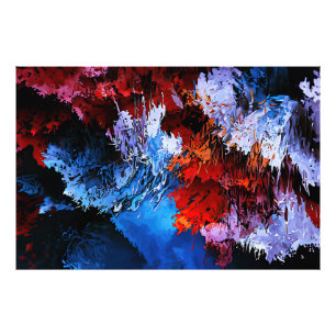 Foto Arte abstracto contemporáneo chillón azul rojo azu