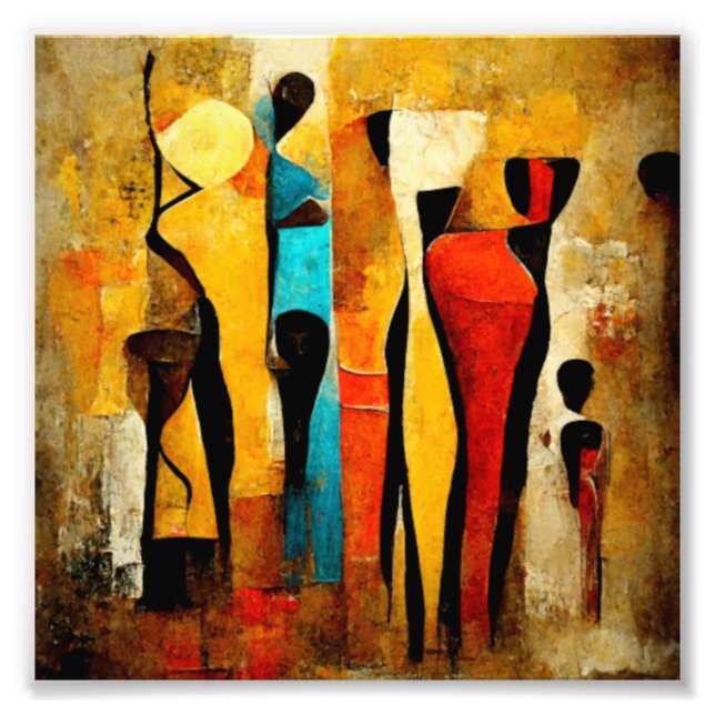 Foto Arte abstracto de familia africana (Frente)
