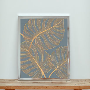 Foto Arte abstracto elegante azul y oro