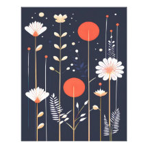 Arte abstracto floral brillante