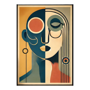 Foto Arte abstracto modernista de mediados de siglo no 