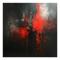 Arte abstracto negro rojo