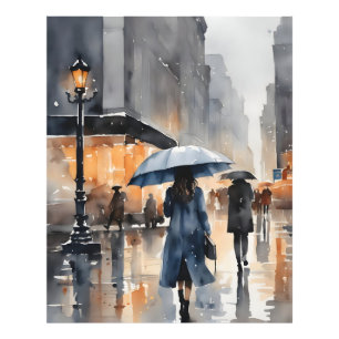 Foto Arte acuático de la ciudad lluviosa