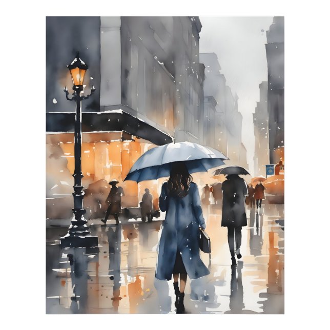 Foto Arte acuático de la ciudad lluviosa (Frente)