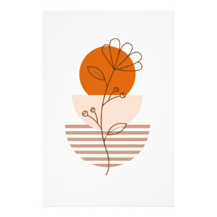 Foto Arte boho flor en un atardecer