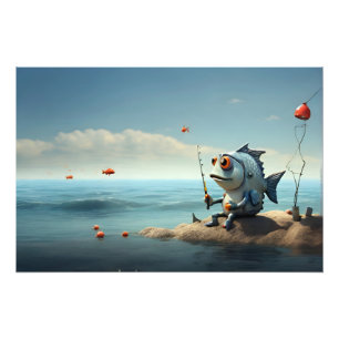 Foto Arte conceptual de la pesca de peces