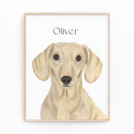 Foto Arte Dachshund rojo suave personalizado