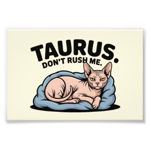 Foto Arte de actitud de gato Sphynx zodiacal Tauro