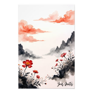 Foto Arte de amapola de tinta china