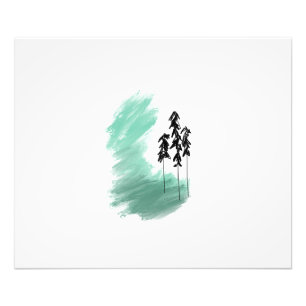Foto arte de árbol verde escandinavo simple moderno men