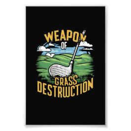 Foto Arte de Arma de Golf de Destrucción de Césped