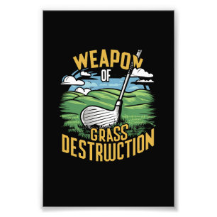 Foto Arte de Arma de Golf de Destrucción de Césped