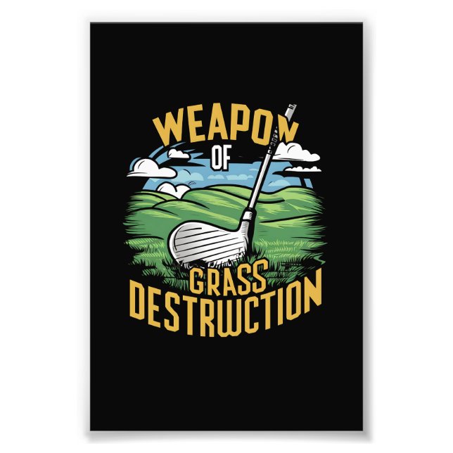 Foto Arte de Arma de Golf de Destrucción de Césped (Frente)