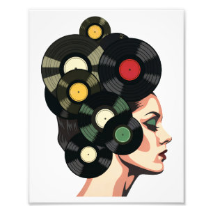 Foto Arte de cartel de vinilo retro estilizado