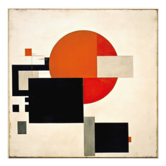 Foto Arte de cartel suprematista abstracto