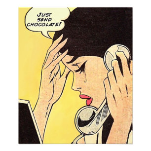 Foto Arte de cómic vintage de Solo envía chocolate