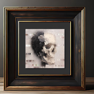Foto Arte de cráneo abstracto – Halloween moderno o vin