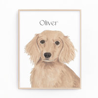 Arte de Dachshund rojo inglés de larga duración