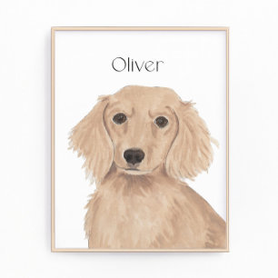 Foto Arte de Dachshund rojo inglés de larga duración