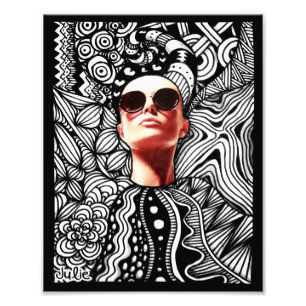 Foto Arte de Doodle de gafas de sol de moda