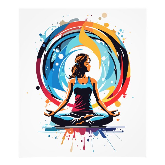 Foto Arte de flujo de energía de meditación de sereno (Frente)