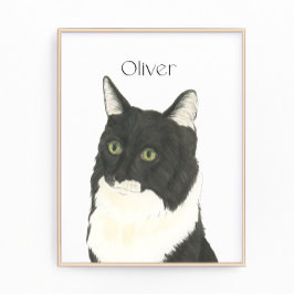 Foto Arte de gato ragamuffin blanco y negro personaliza
