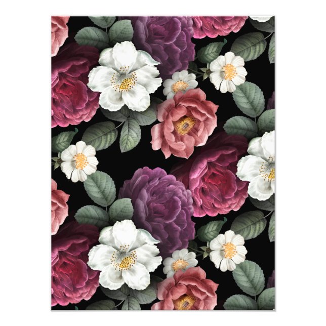 Foto Arte de Ilustracion de Rosas de época (Frente)