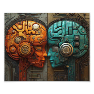 Foto Arte de Inteligencia Artificial Cyberpunk Futurist