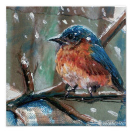 Foto Arte de invierno de Bluebird Painting