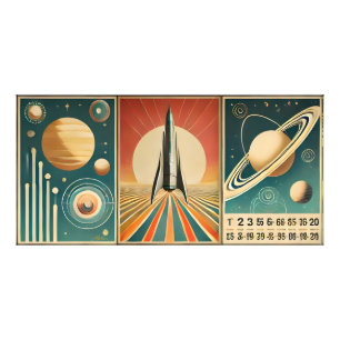 Foto Arte de la Era Espacial Calendario Espacio Tiempo