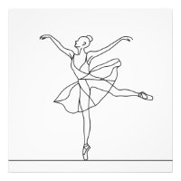 Arte de la línea de bailarín de ballet