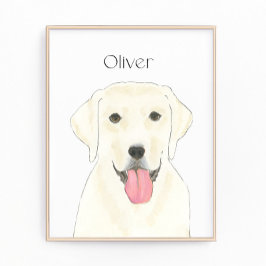 Foto Arte de labrador blanco personalizado