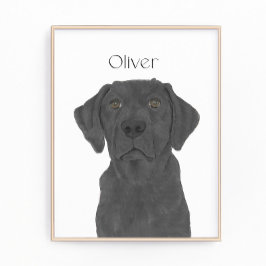 Foto Arte de labrador negro reversible personalizado