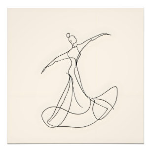 Foto Arte de línea de bailarina